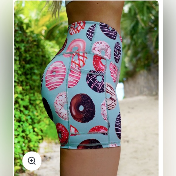 Muscles and Donuts athletic shorts sz L blue - Picture 2 of 6